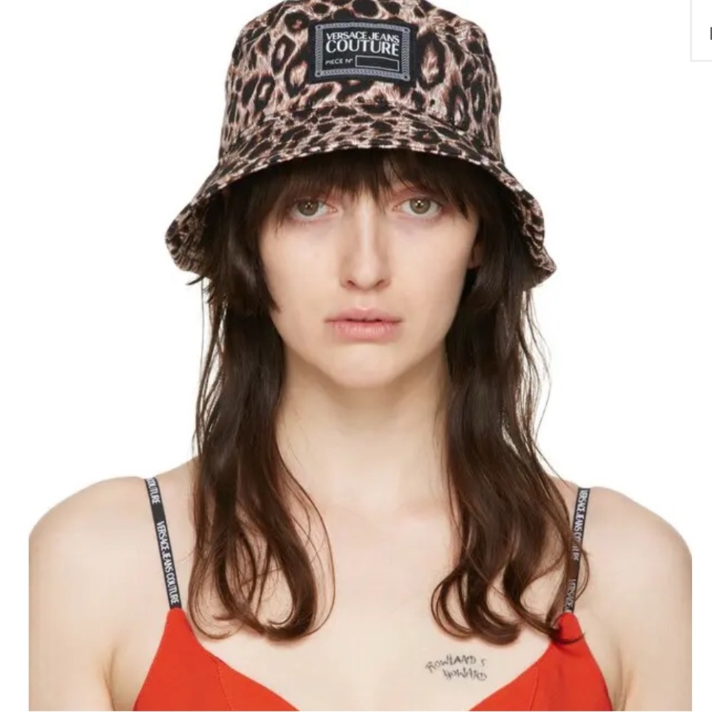 Versace Jeans Leopard Print Bucket Hat
